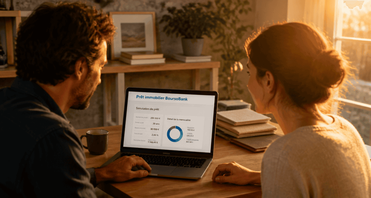 boursorama pret immobilier avis couple ordinateur
