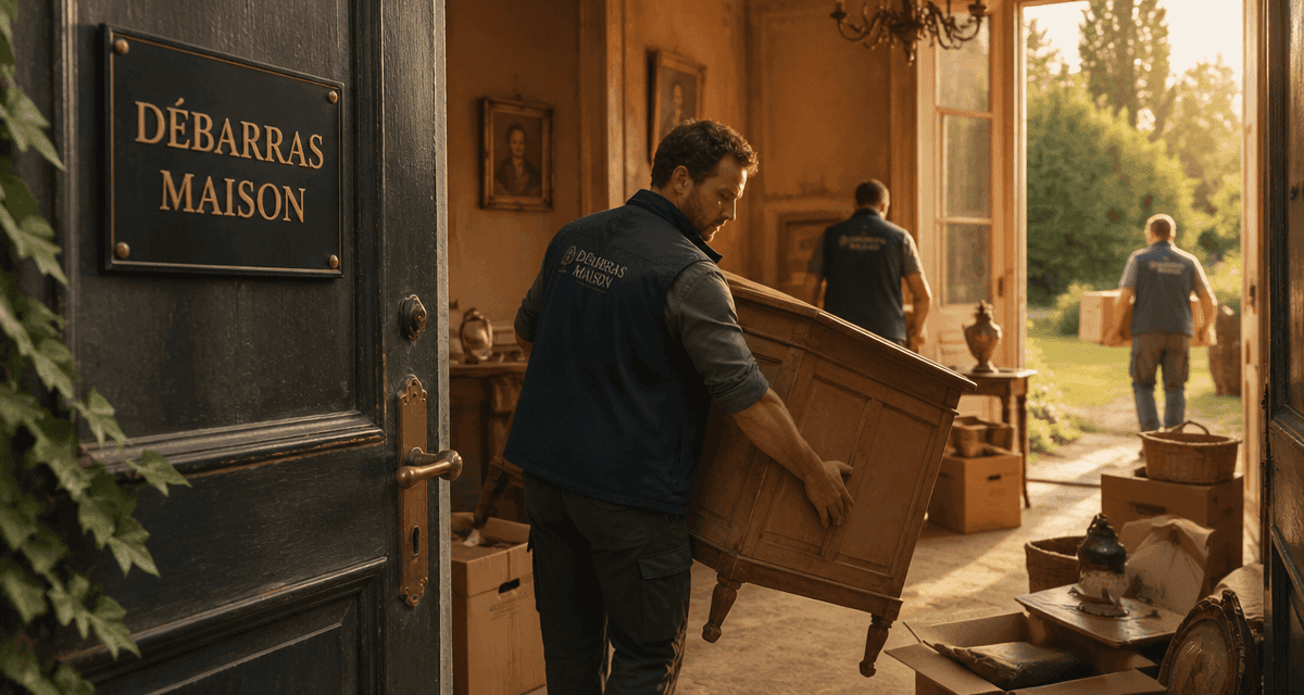 entreprise qui vide les maisons équipe débarras