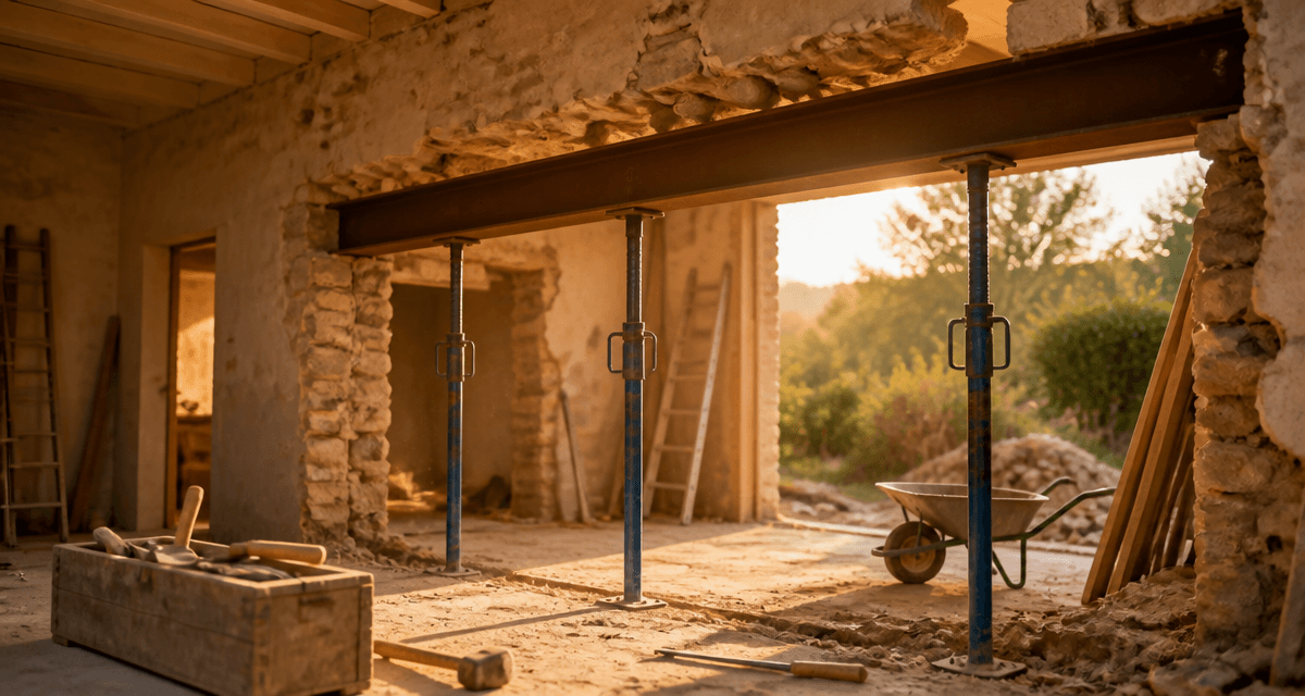 Ouverture mur porteur IPN prix chantier intérieur