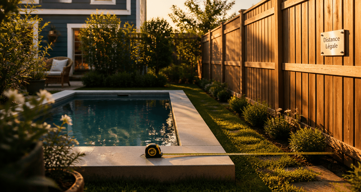 piscine moins de 10m2 distance voisin mètre ruban clôture