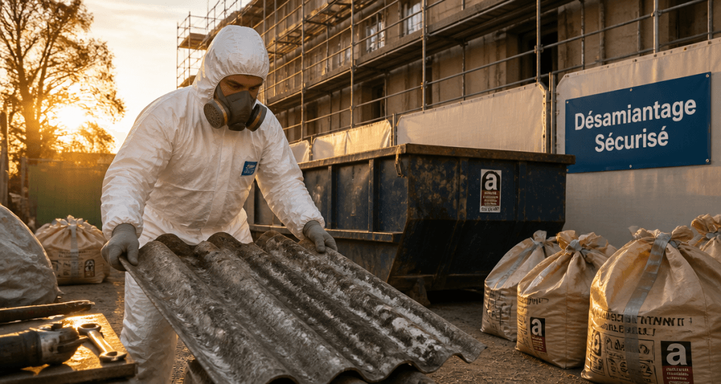 prix désamiantage ouvrier chantier sécurisé