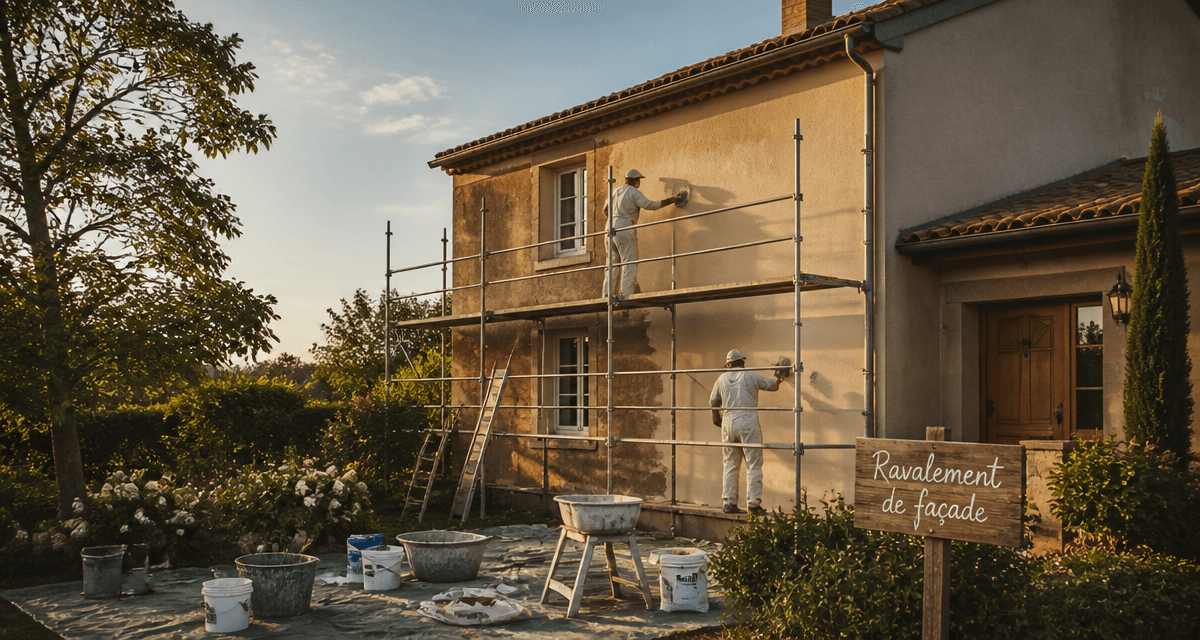 prix ravalement façade maison 100m2 échafaudage artisan
