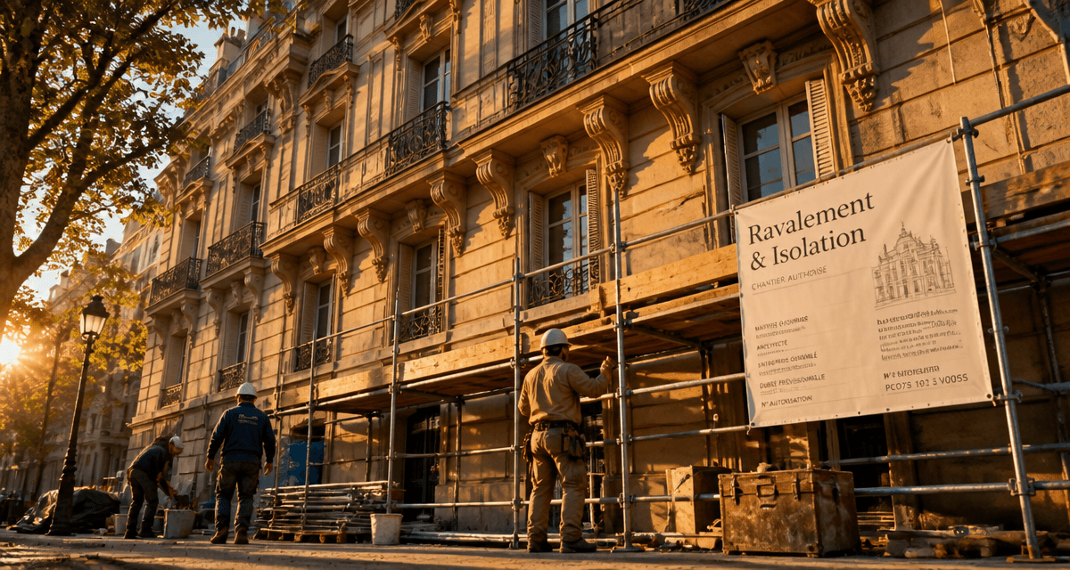 ravalement de façade tous les combien immeuble haussmannien échafaudage