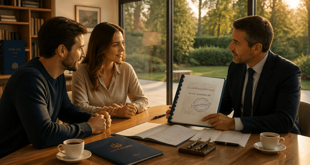 vente en immo interactif table notaire couple