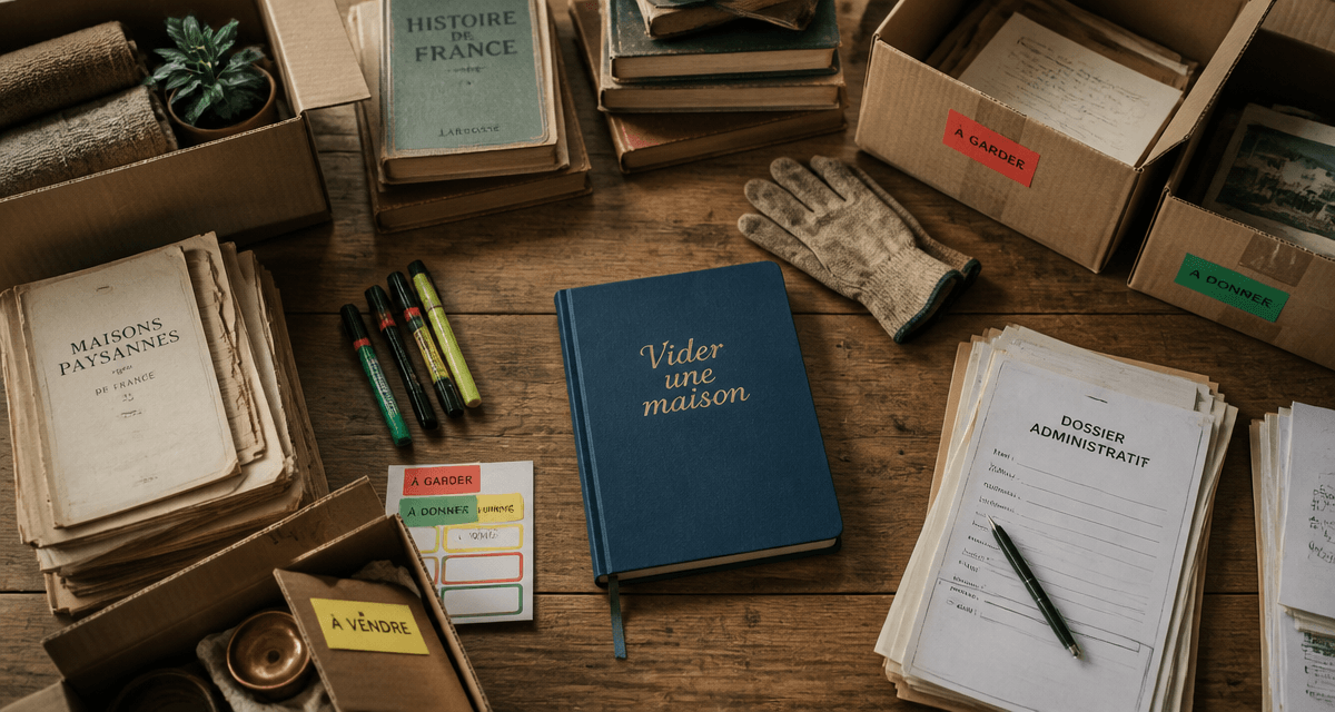 Vider une maison par où commencer, méthode 3 piles sur table