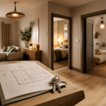 Appartement T4 avec 3 chambres, clés et salon lumineux
