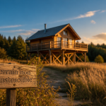 chalet sur pilotis terrain non constructible en prairie