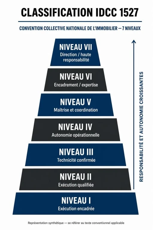 Grille de classification de la convention collective agences immobilières IDCC 1527