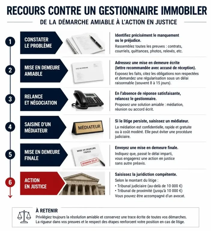 Processus de recours contre un abus de pouvoir d'un syndic de copropriété