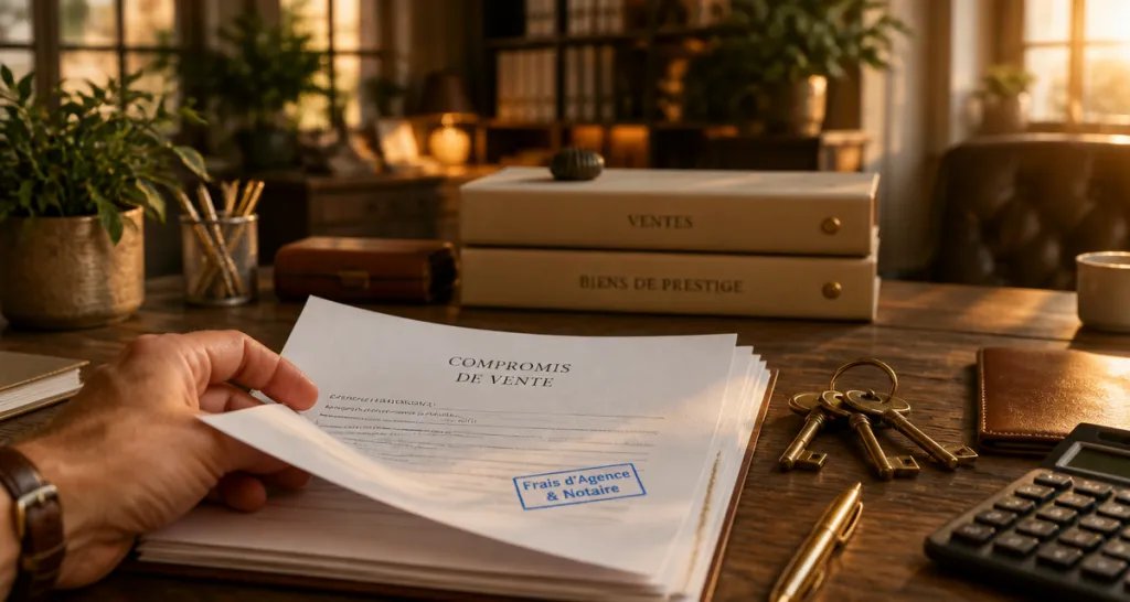 frais d'agence et frais de notaire sur dossier immobilier
