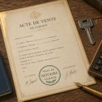 garage frais de notaire acte vente clé