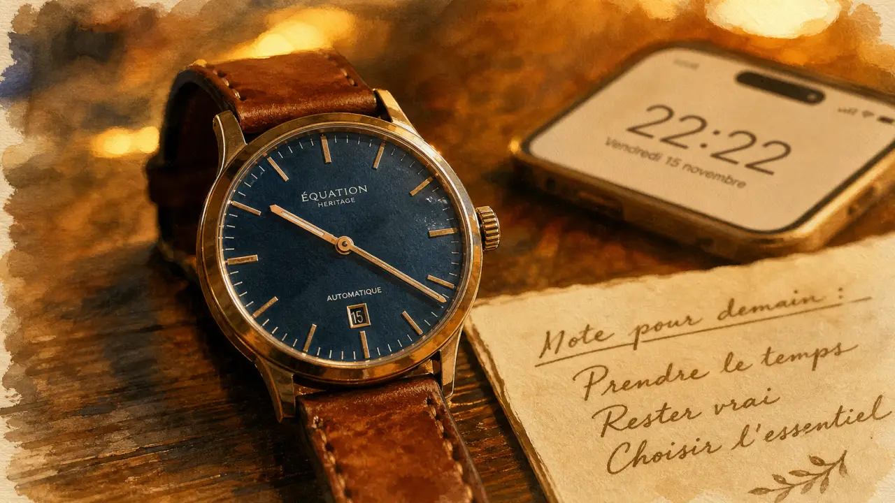 22h22 : signification flamme jumelle, montre à 22h22 en focus