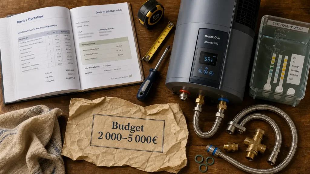 Chauffe eau thermodynamique prix 2 000 à 5 000 €