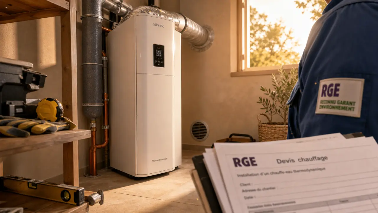 Chauffe eau thermodynamique en buanderie, prix et devis