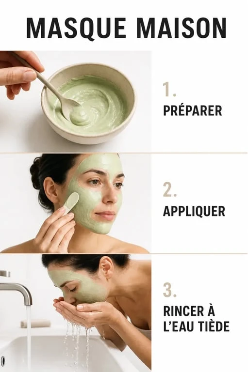 Masque pour le visage maison : préparation, application et rinçage en trois étapes