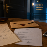 Licenciement cesu pour entrée en ehpad : lettre sur bureau