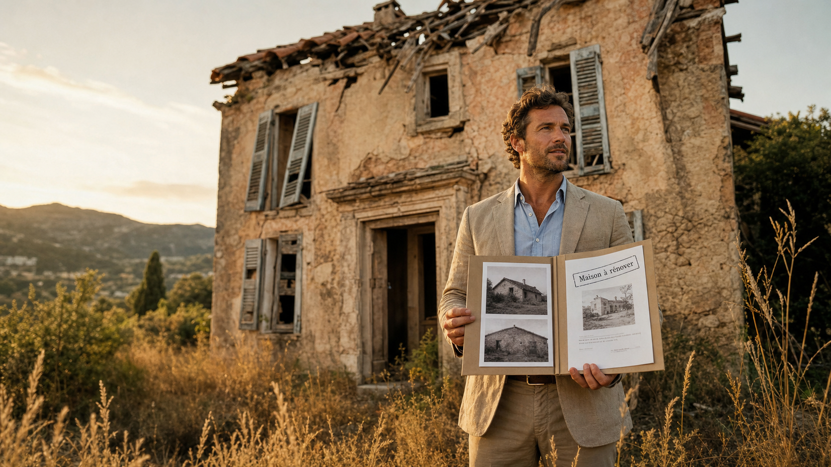 Maison abandonnée à vendre paca, Provence, façade délabrée et estimation prix