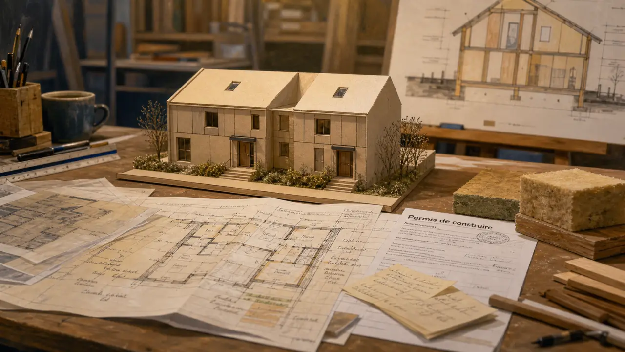 Plan maison divisée en 2 logements, démarches de permis de construire