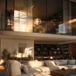 Mezzanine fermée vitrée : séjour lumineux avec cloison verre sécurisée