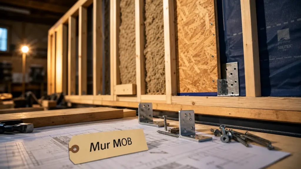 Mur à ossature bois : composition, sections courantes et protection contre l’humidité