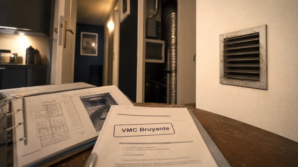 VMC collective immeuble bruyante : bouche d’extraction murale