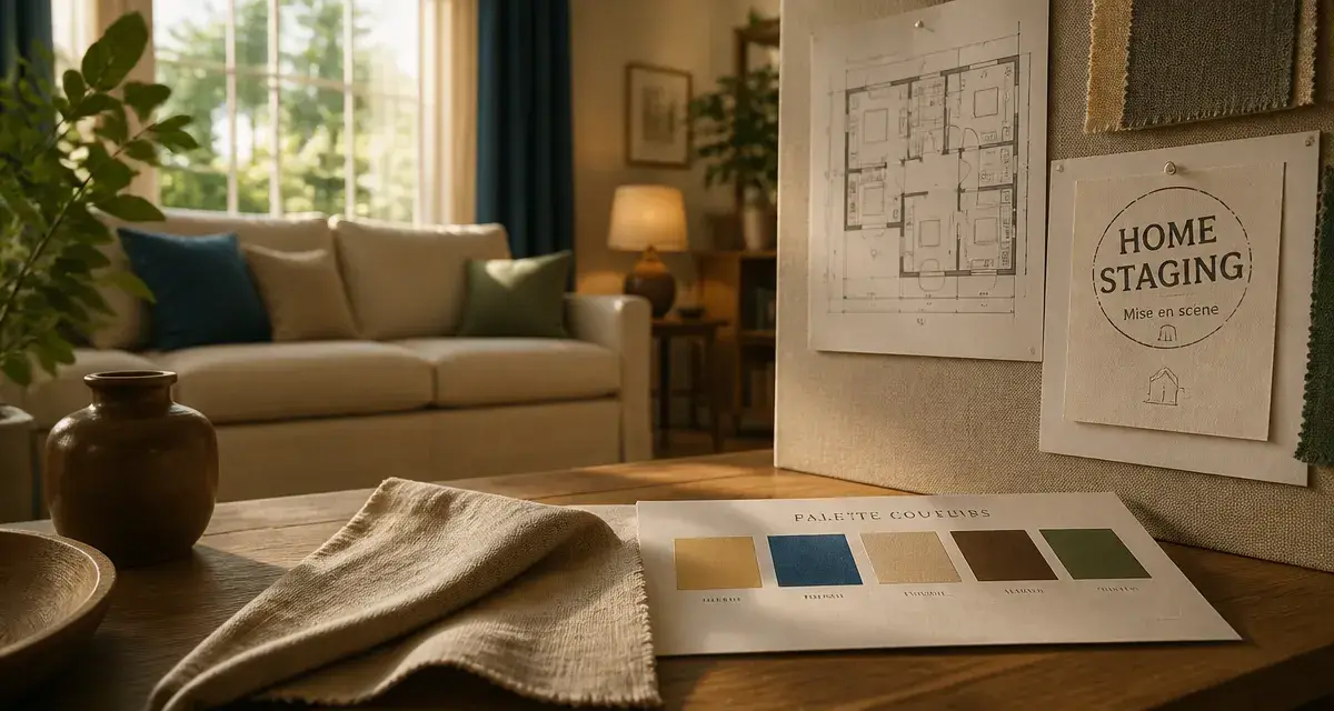 Apprendre home staging Decoscope : salon lumineux mis en scène