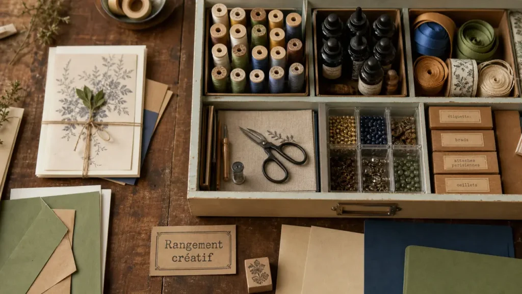 Quelle armoire pour loisirs créatifs ? Faible profondeur, bobines visibles et petits accessoires triés