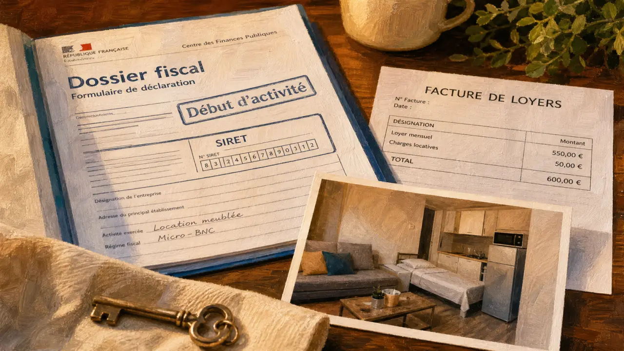 Location meublée fiscalité 2025 : micro-BIC, SIRET, régime réel