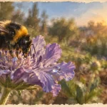 Bourdon signification spirituelle : abondance et protection sur fleur