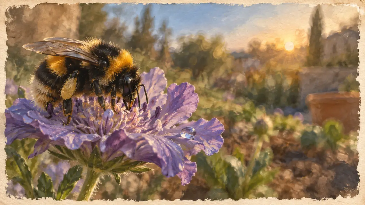Bourdon signification spirituelle : abondance et protection sur fleur