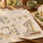 Plan bioclimatique pour construire maison ecologique, orientation et enveloppe