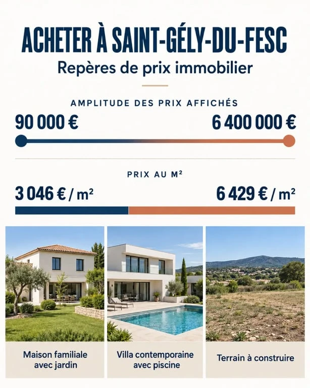 Achat immobilier Saint-Gély-du-Fesc : comparaison des prix et des types de biens