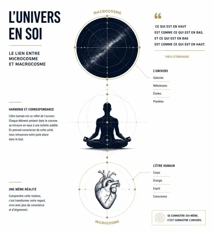 Représentation symbolique du lien entre l'humain et l'univers, signification spirituelle de l'étoile