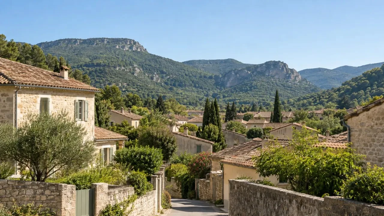 Achat immobilier Saint-Bauzille-de-Putois dans un environnement de village et de reliefs cévenols