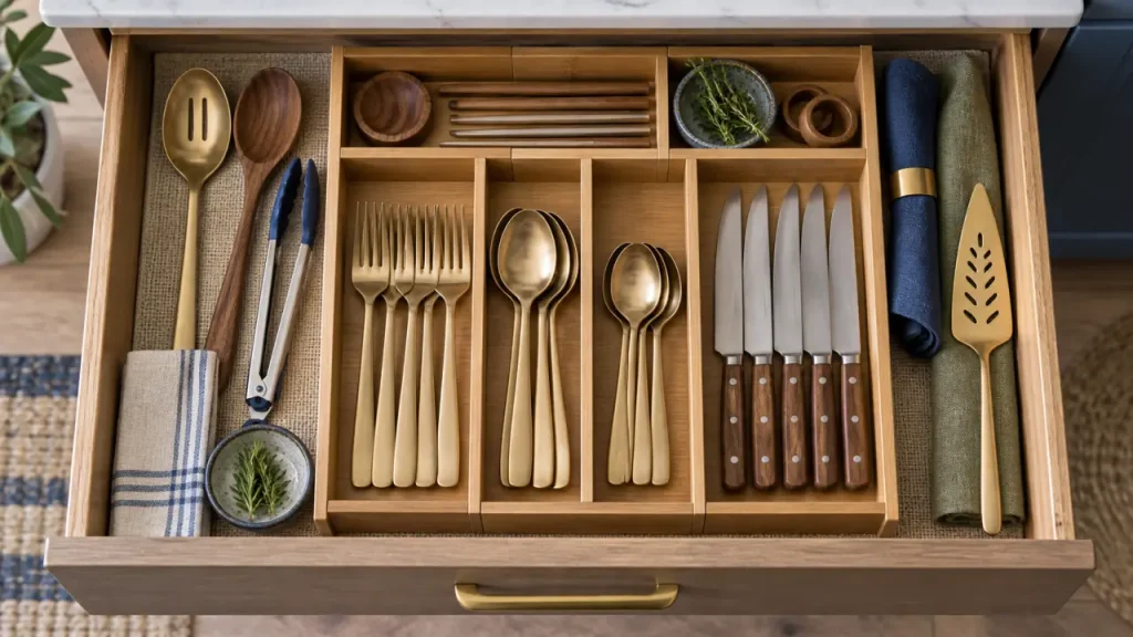 Le bon rangement pour couverts commence par les dimensions du tiroir