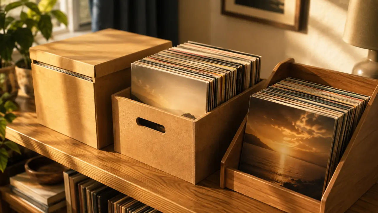 Rangement pour vinyle : boîte, caisse ou présentoir en vinyles 33 tours