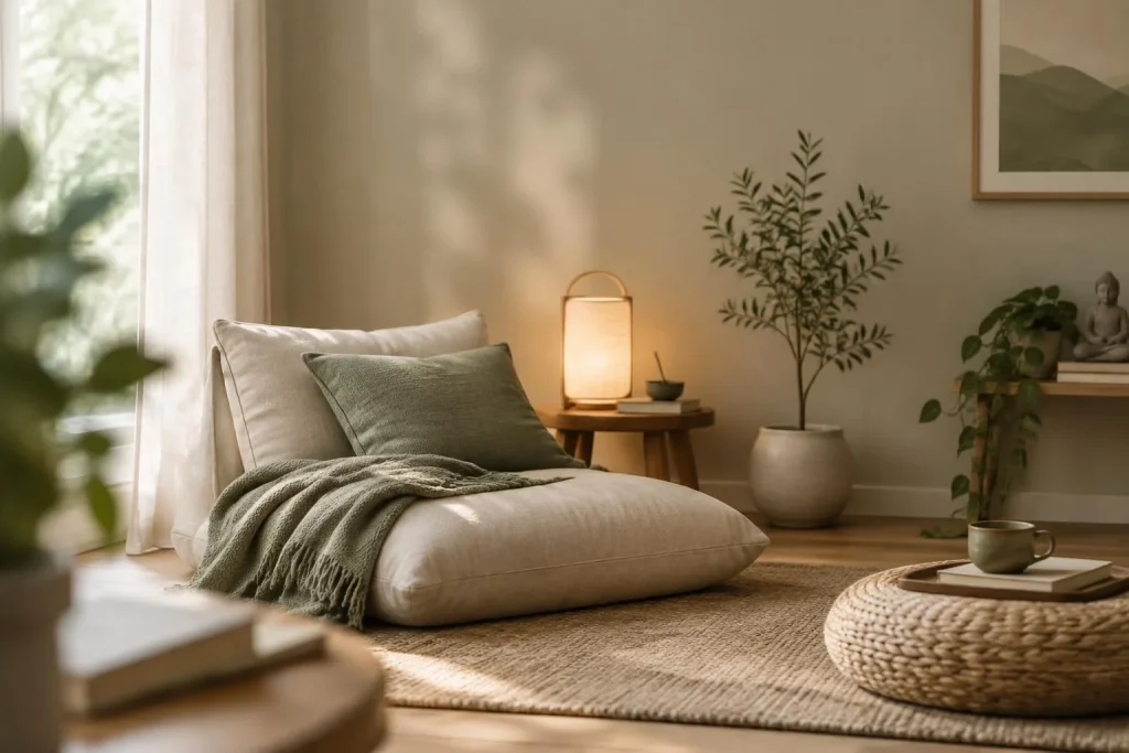 Coin zen à la maison : un recoin suffit pour désencombrer, tamiser la lumière et faire taire le bruit