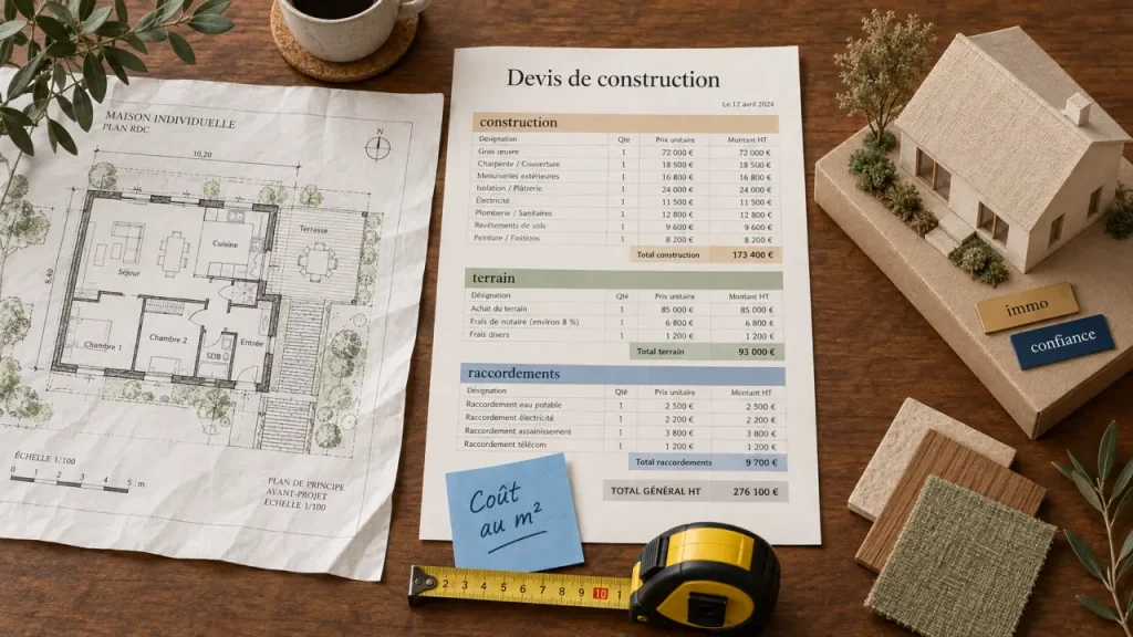 Prix d’une maison neuve au m² : le terrain peut fausser toute comparaison