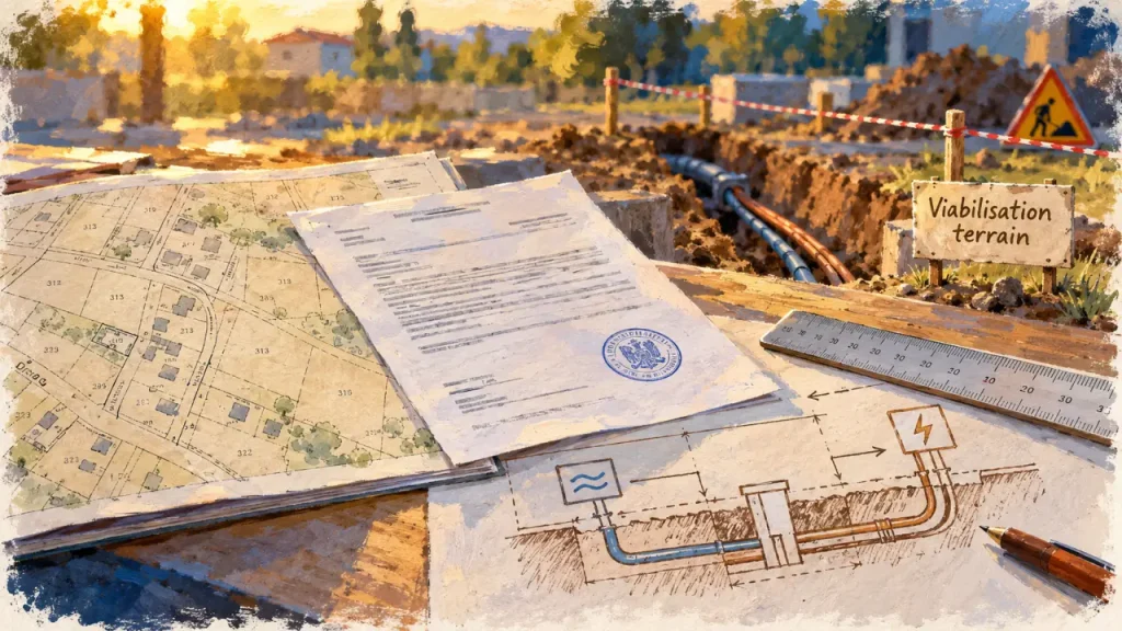 Viabiliser un terrain : les vérifications qui évitent les raccordements hors budget